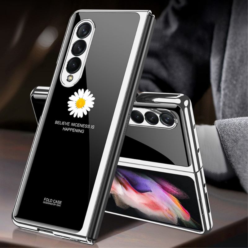 Capa Para Samsung Galaxy Z Fold 3 5G Vidro Temperado Margarida Gkk