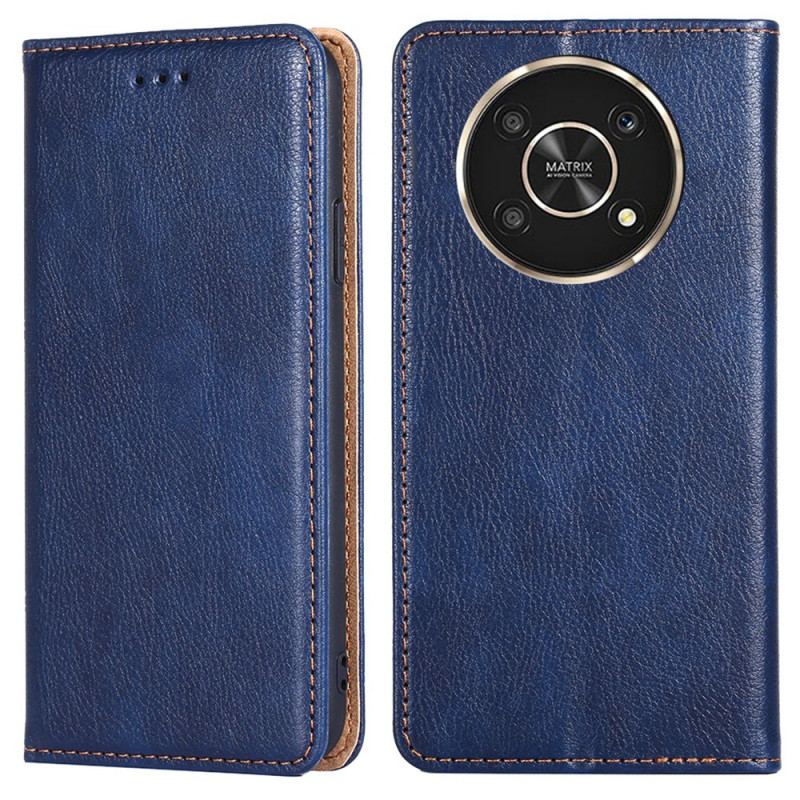 Capa De Celular Para Honor Magic 4 Lite 5G Flip Costura De Couro Estilo