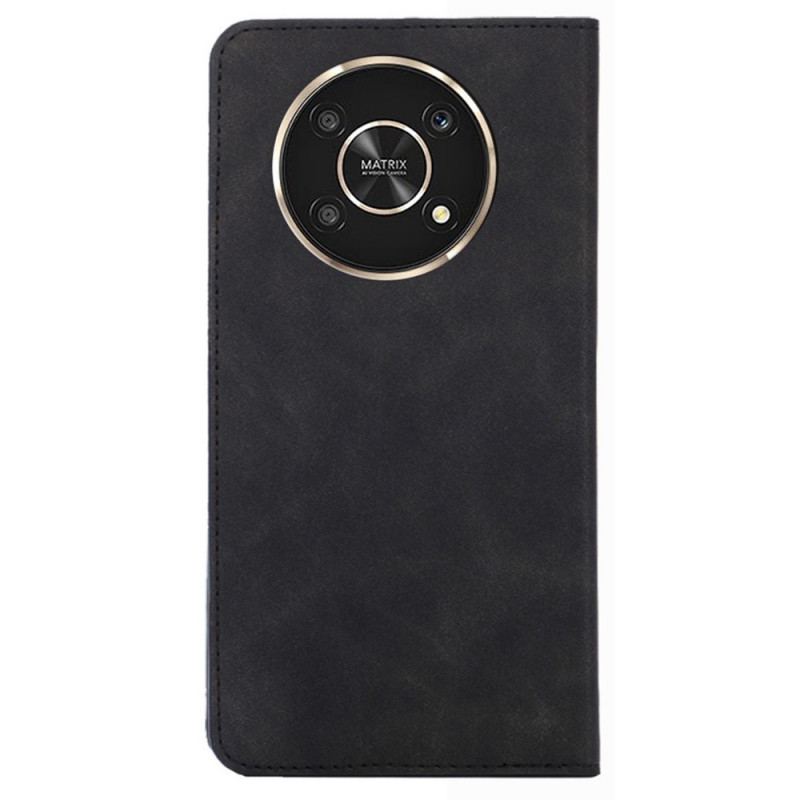 Capa De Celular Para Honor Magic 4 Lite 5G Flip Efeito Couro Toque Sedoso