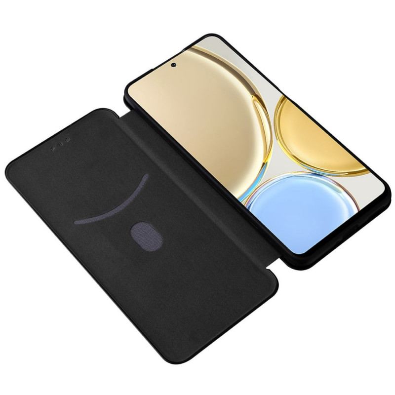 Capa De Celular Para Honor Magic 4 Lite 5G Flip Fibra De Carbono Colorida