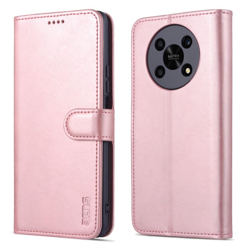 Capa Flip Para Honor Magic 4 Lite 5G Efeito Couro Azns