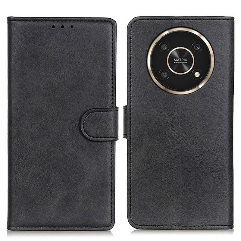 Capa Folio Para Honor Magic 4 Lite 5G Efeito De Couro Retrô Fosco