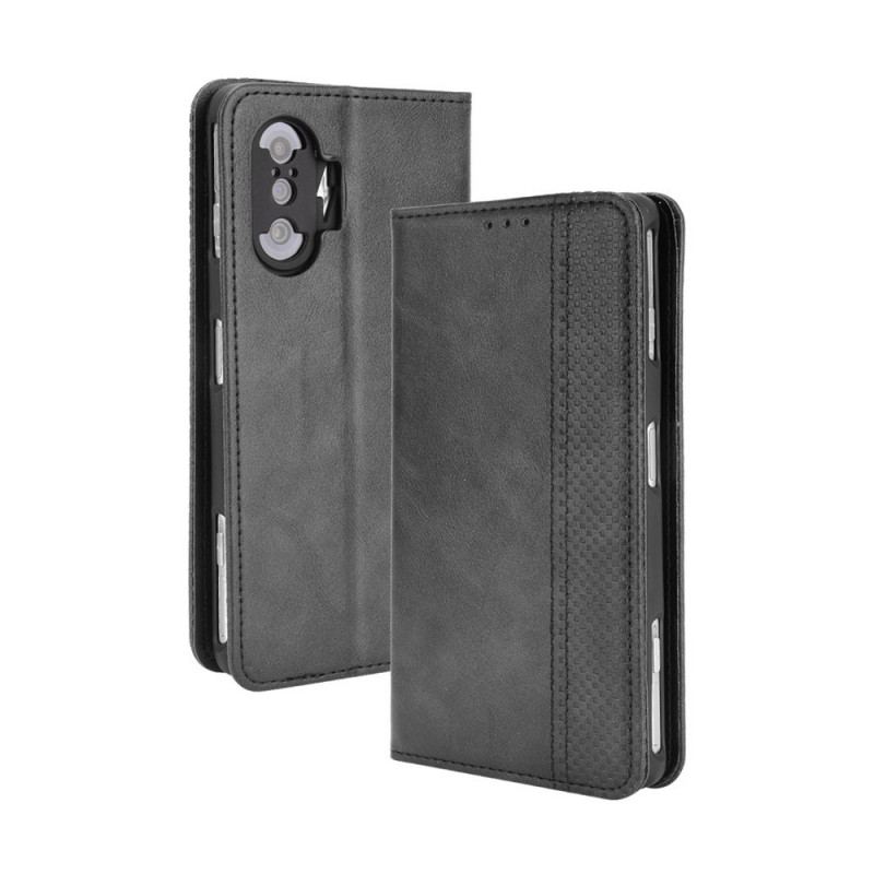 Capa De Celular Para Xiaomi Mi 11i 5G Flip Efeito Couro Vintage Estilizado