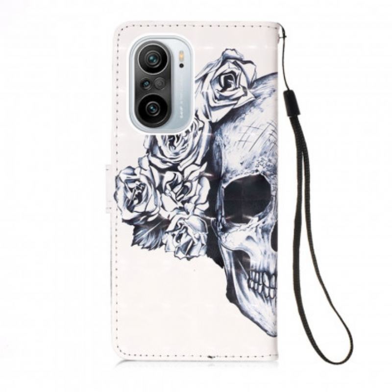 Capa Flip Para Xiaomi Mi 11i 5G Caveira Florida