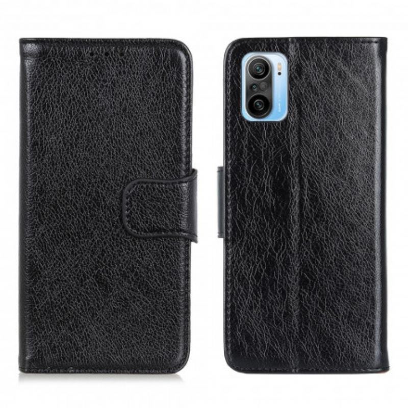 Capa Flip Para Xiaomi Mi 11i 5G Couro Napa Rachado