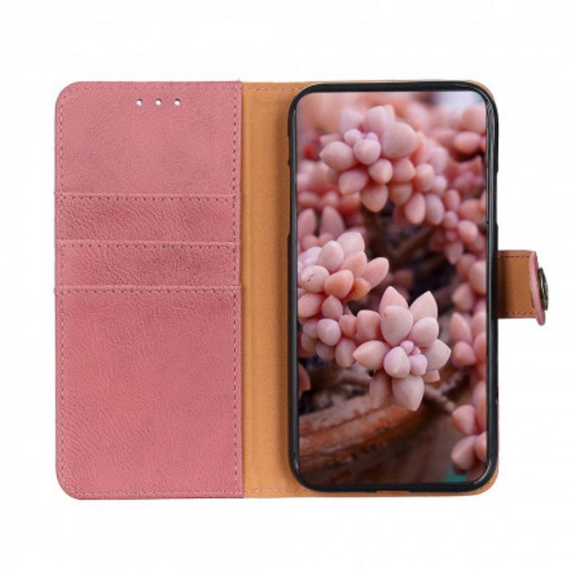 Capa Flip Para Xiaomi Mi 11i 5G Couro Sintético Retrô Khazneh