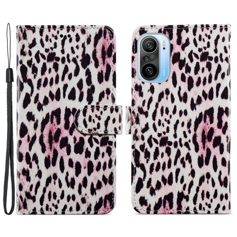 Capa Flip Para Xiaomi Mi 11i 5G Estampa De Leopardo