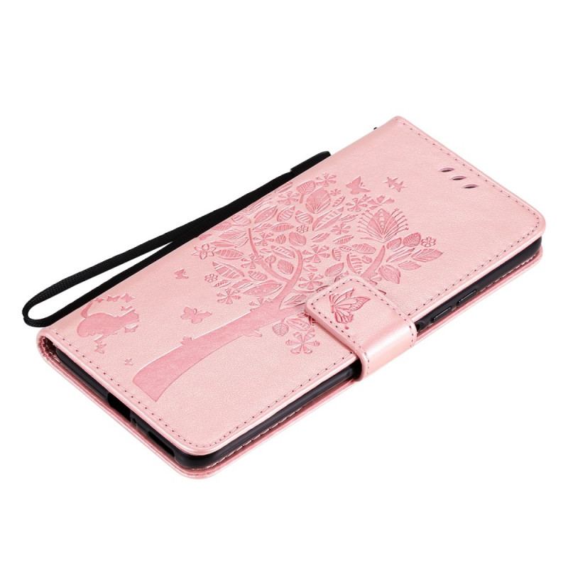 Capa Flip Para Xiaomi Mi 11i 5G Gato E Borboletas