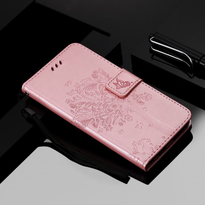 Capa Flip Para Xiaomi Mi 11i 5G Gato E Borboletas