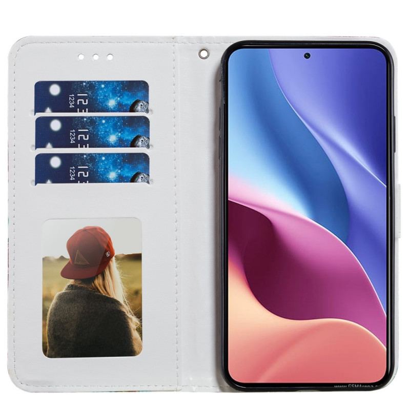 Capa Flip Para Xiaomi Mi 11i 5G Girassóis