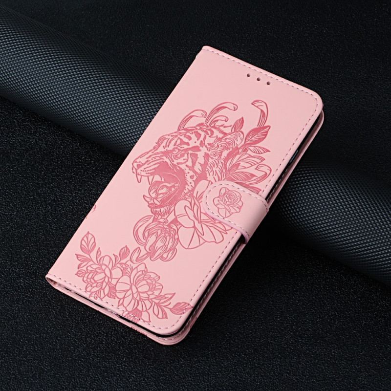 Capa Folio Para Xiaomi Mi 11i 5G De Cordão Tigre Barroco Strappy