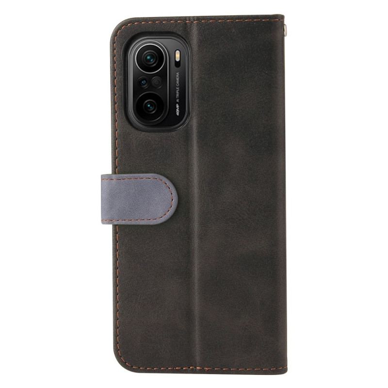 Capa Folio Para Xiaomi Mi 11i 5G Design De Dois Tons