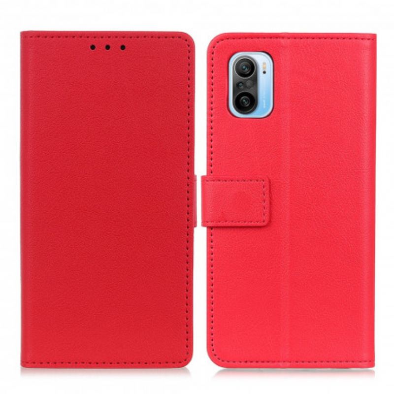 Capa Folio Para Xiaomi Mi 11i 5G Efeito Couro Simples