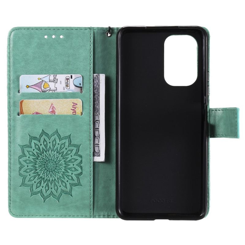 Capa Folio Para Xiaomi Mi 11i 5G Flor Do Sol