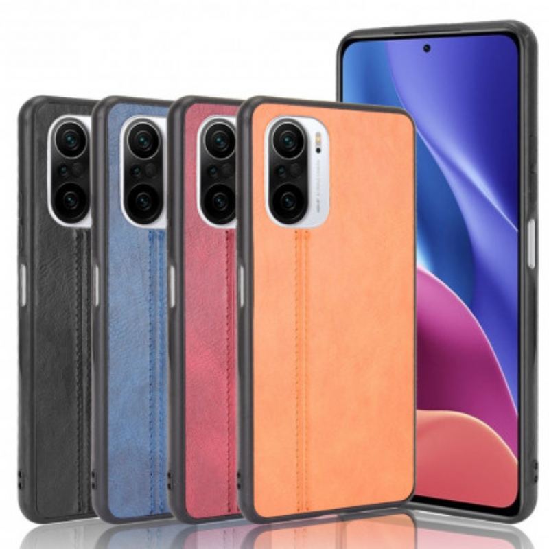 Capa Para Xiaomi Mi 11i 5G Efeito Couro Couture