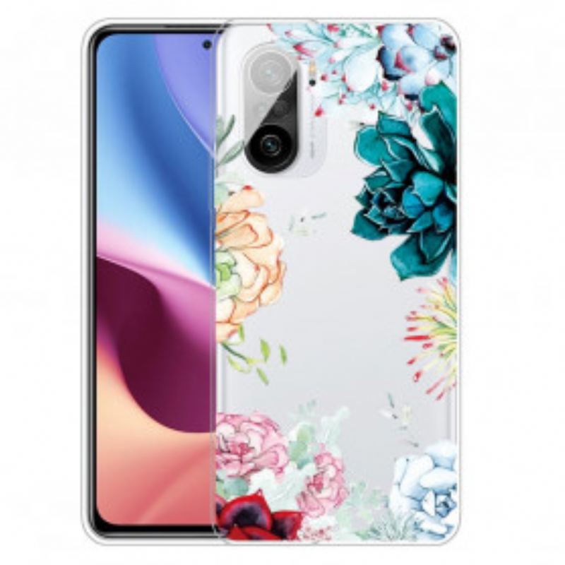 Capa Para Xiaomi Mi 11i 5G Flores Em Aquarela Sem Costura