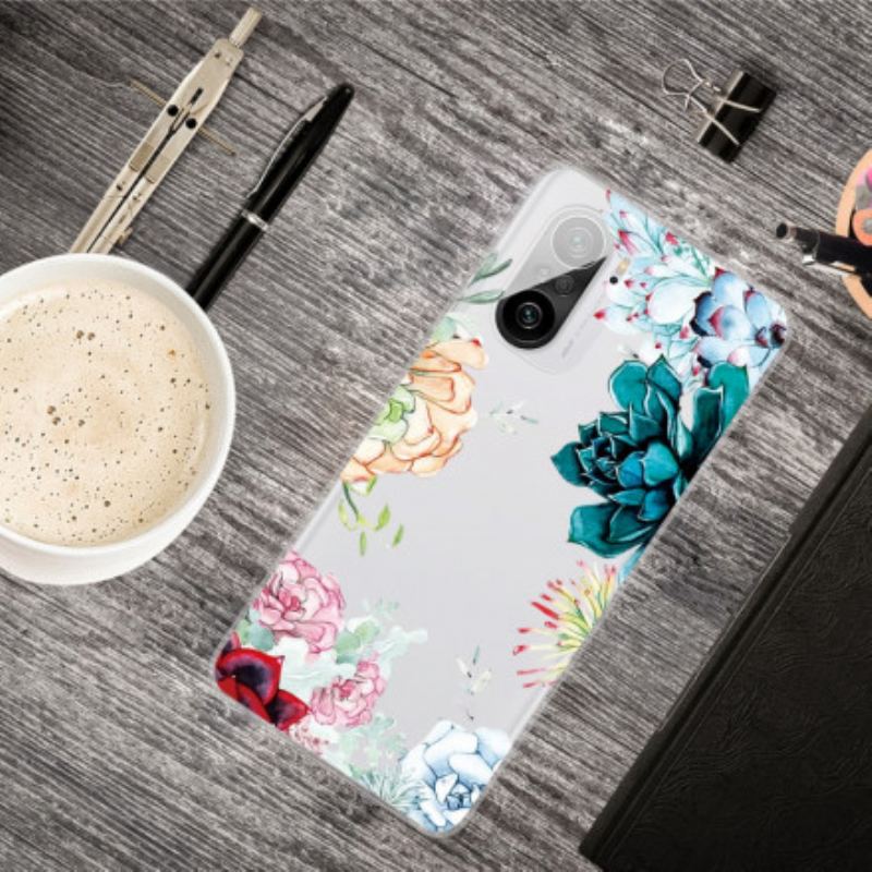 Capa Para Xiaomi Mi 11i 5G Flores Em Aquarela Sem Costura