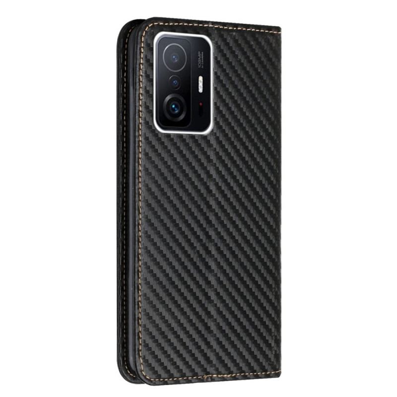 Capa De Celular Para Xiaomi 11T / 11T Pro De Cordão Flip Correia De Fibra De Carbono