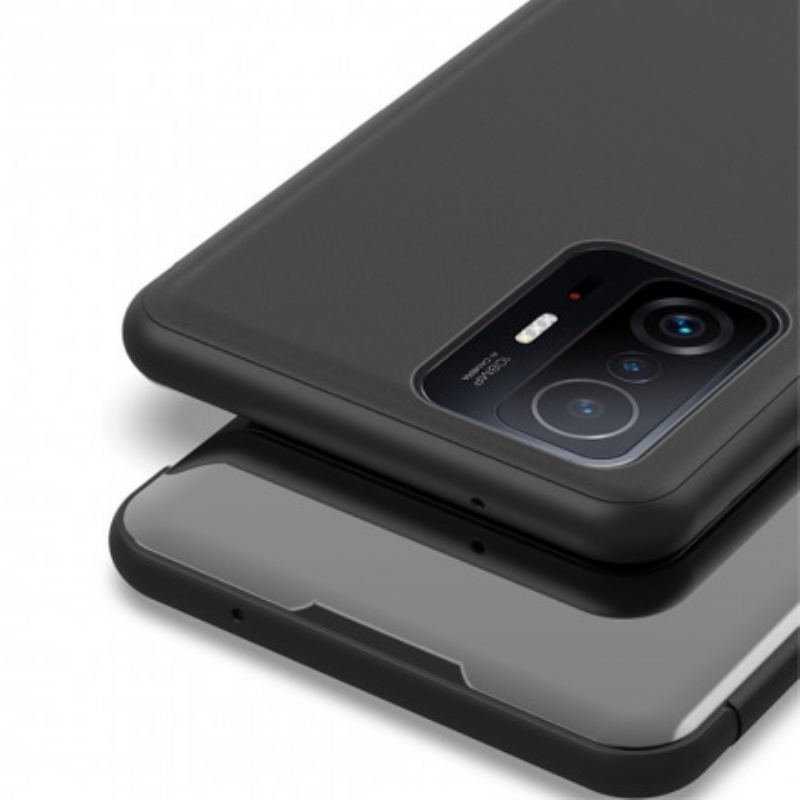 Capa De Celular Para Xiaomi 11T / 11T Pro Espelho E Couro Sintético