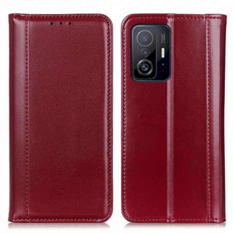 Capa De Celular Para Xiaomi 11T / 11T Pro Flip Couro Rachado