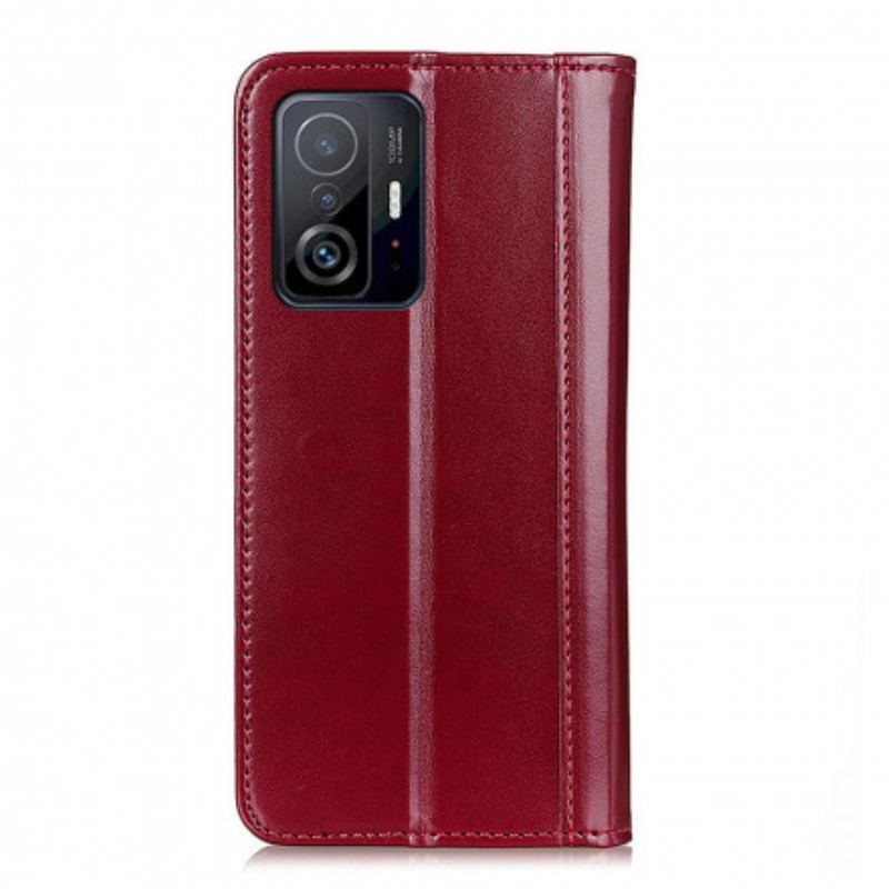 Capa De Celular Para Xiaomi 11T / 11T Pro Flip Couro Rachado