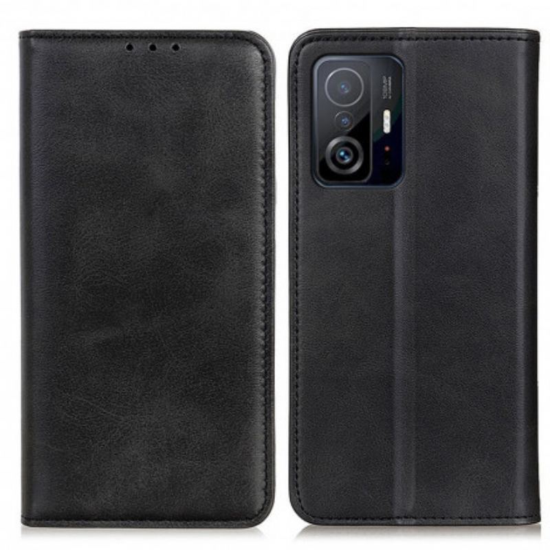 Capa De Celular Para Xiaomi 11T / 11T Pro Flip Couro Rachado Fosco