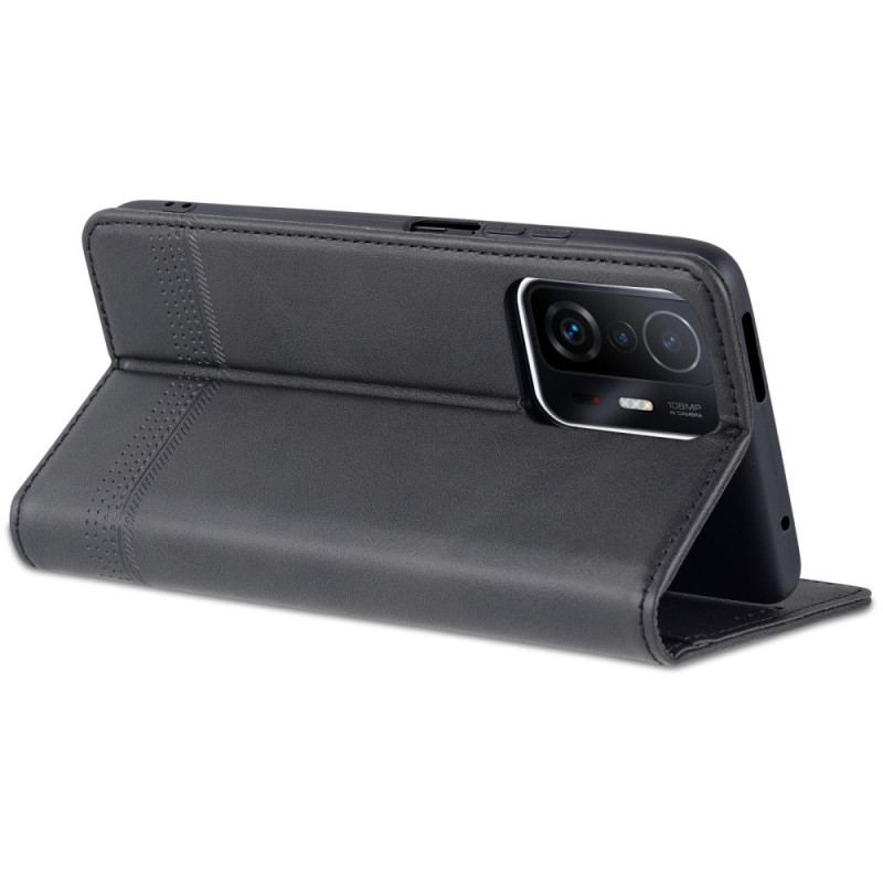 Capa De Celular Para Xiaomi 11T / 11T Pro Flip Couro Sintético Azns