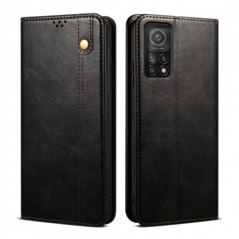 Capa De Celular Para Xiaomi 11T / 11T Pro Flip Couro Sintético Encerado