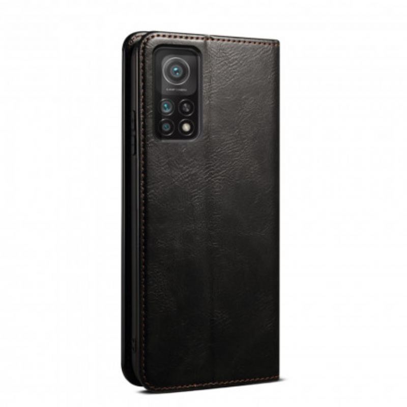 Capa De Celular Para Xiaomi 11T / 11T Pro Flip Couro Sintético Encerado