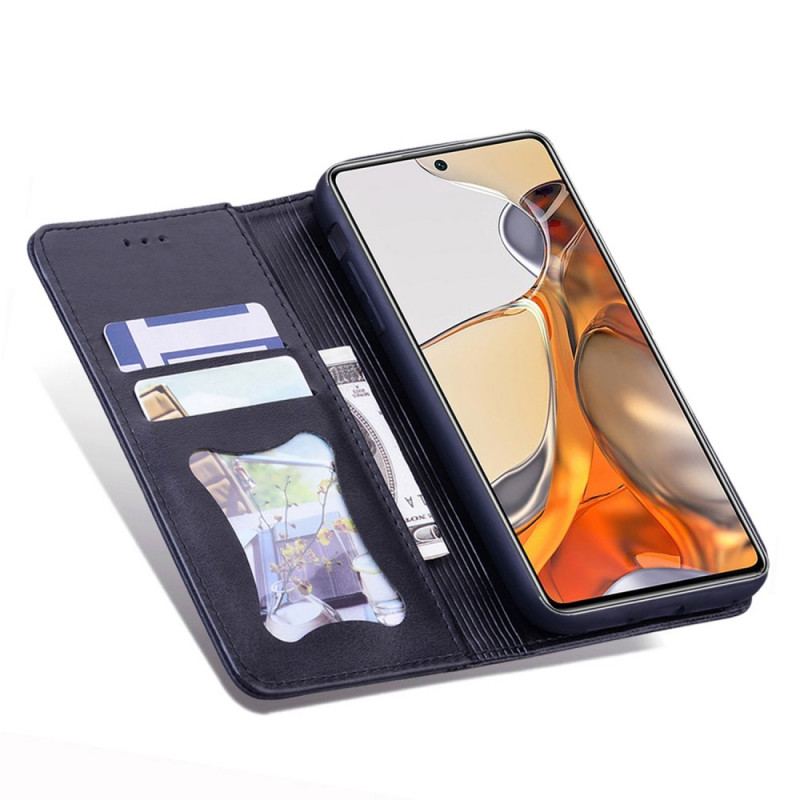 Capa De Celular Para Xiaomi 11T / 11T Pro Flip Efeito Couro Empresarial Bitextura