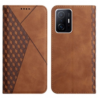 Capa De Celular Para Xiaomi 11T / 11T Pro Flip Efeito Geocouro