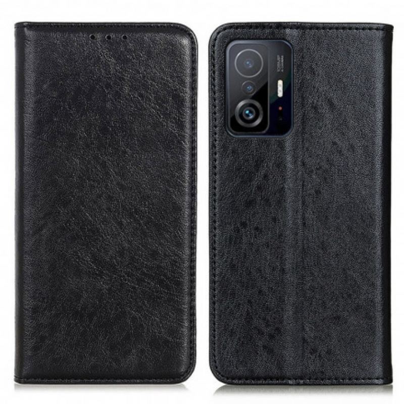 Capa De Celular Para Xiaomi 11T / 11T Pro Flip Textura De Couro Dividido