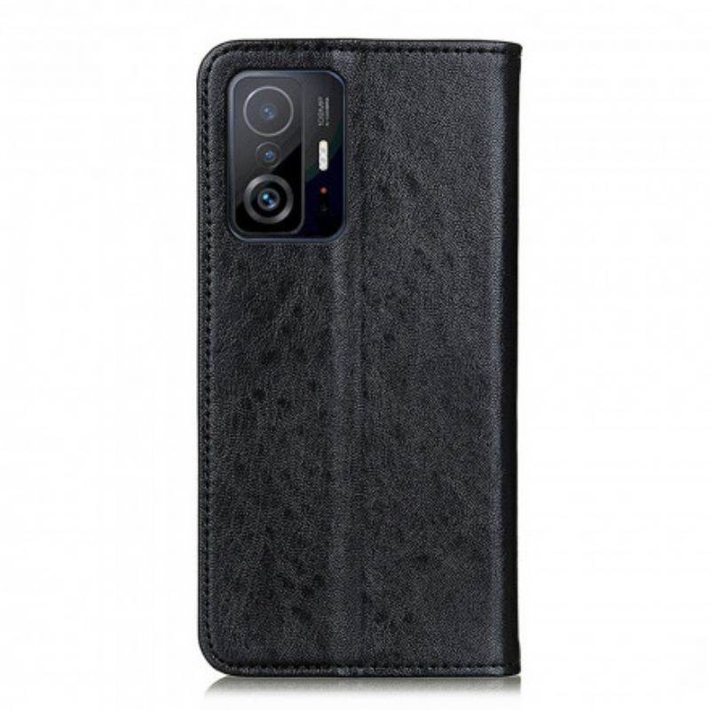 Capa De Celular Para Xiaomi 11T / 11T Pro Flip Textura De Couro Dividido