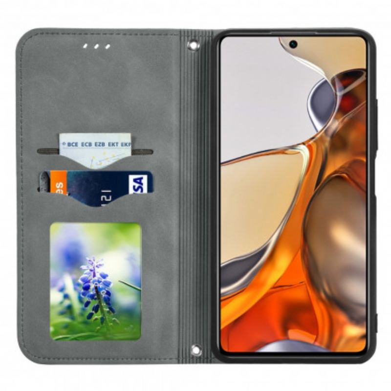 Capa De Celular Para Xiaomi 11T / 11T Pro Flip Toque De Pele