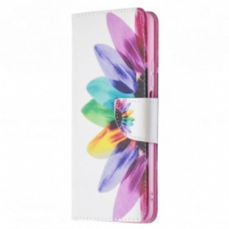 Capa De Couro Para Xiaomi 11T / 11T Pro Flor Aquarela