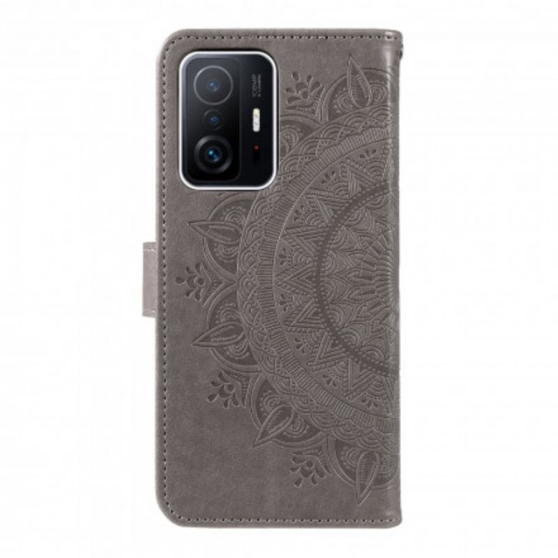 Capa De Couro Para Xiaomi 11T / 11T Pro Mandala Do Sol