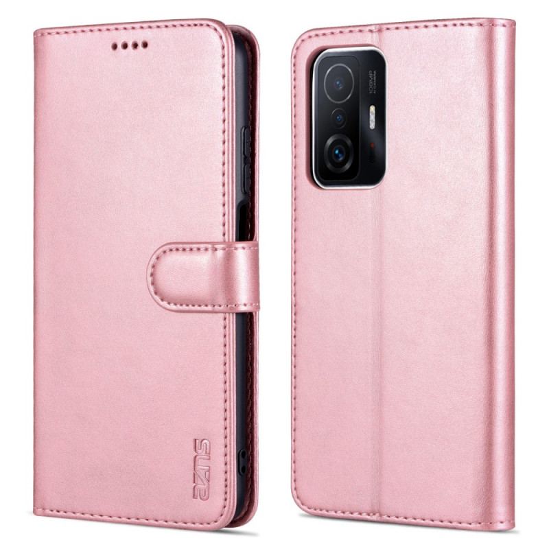 Capa De Couro Para Xiaomi 11T / 11T Pro Couro Sintético Azns