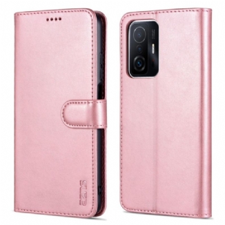 Capa De Couro Para Xiaomi 11T / 11T Pro Couro Sintético Azns