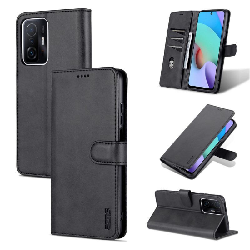 Capa De Couro Para Xiaomi 11T / 11T Pro Couro Sintético Azns