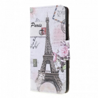 Capa De Couro Para Xiaomi 11T / 11T Pro Torre Eiffel Retrô