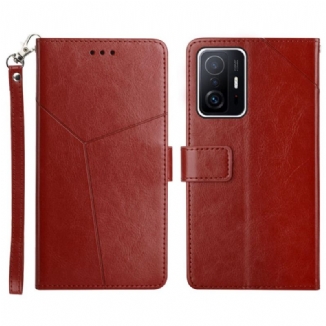 Capa Em Pele Para Xiaomi 11T / 11T Pro Estilo Couro Geo Y Design