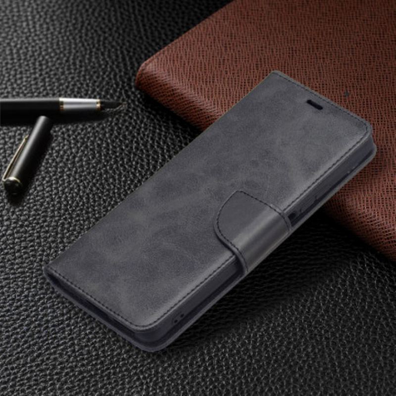 Capa Em Pele Para Xiaomi 11T / 11T Pro Flip Retalho Liso Oblíquo