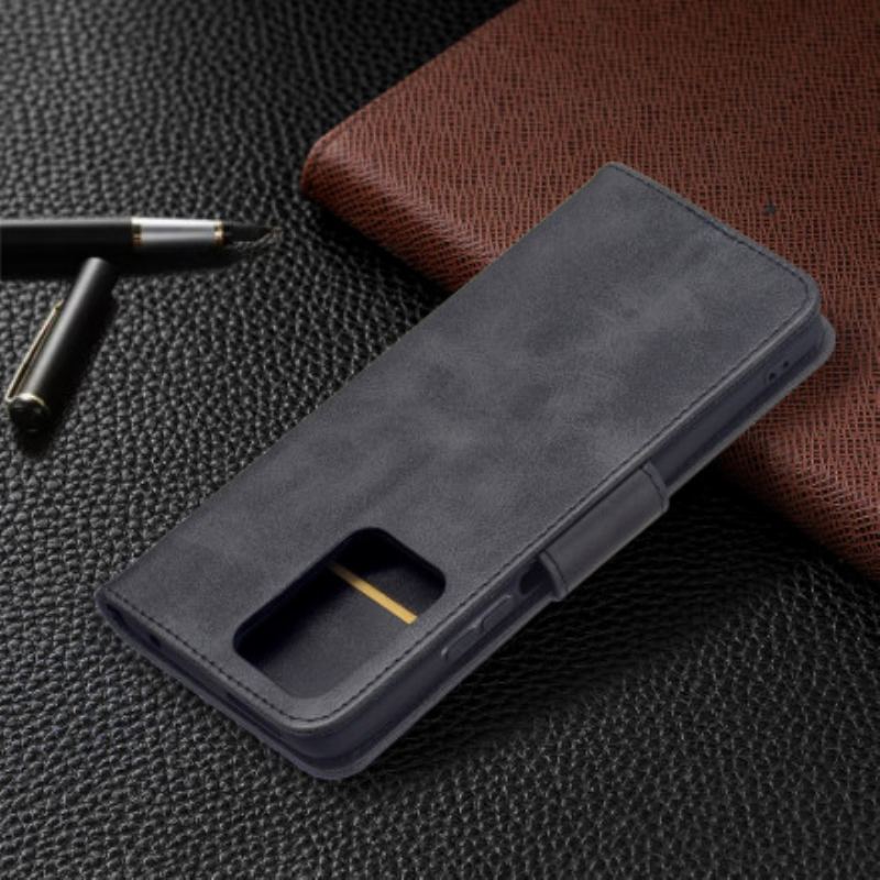 Capa Em Pele Para Xiaomi 11T / 11T Pro Flip Retalho Liso Oblíquo