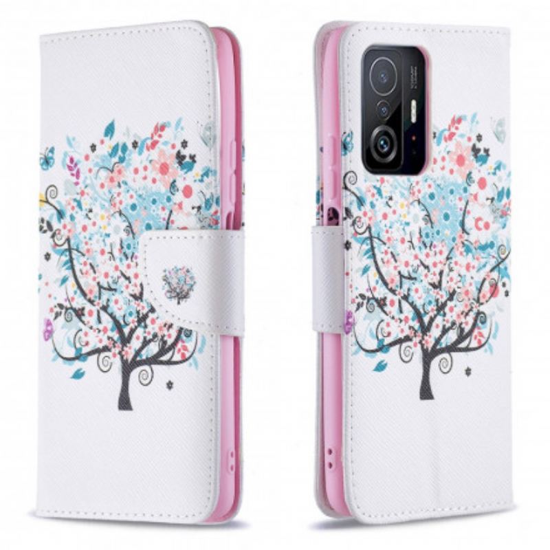 Capa Flip Para Xiaomi 11T / 11T Pro Árvore Florida