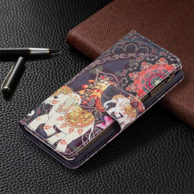 Capa Flip Para Xiaomi 11T / 11T Pro Bolso Elefante Com Zíper