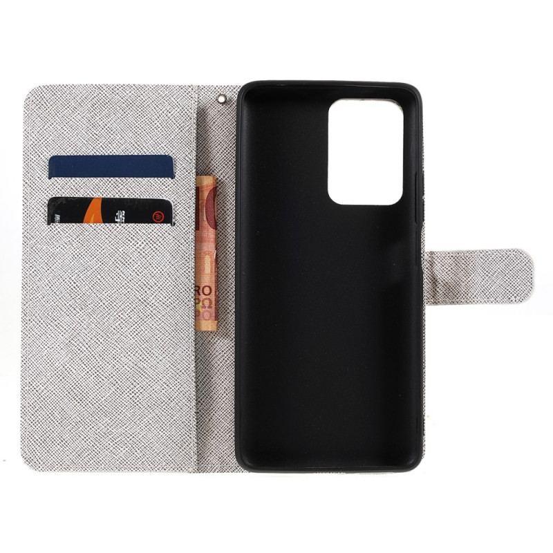 Capa Flip Para Xiaomi 11T / 11T Pro De Cordão Pena Com Cordão