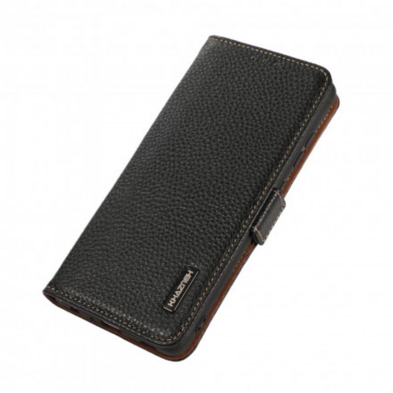 Capa Flip Para Xiaomi 11T / 11T Pro Couro De Lichia Khazneh Rfid