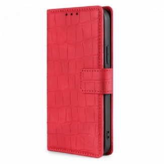 Capa Flip Para Xiaomi 11T / 11T Pro Crocodilo Com Toque De Pele