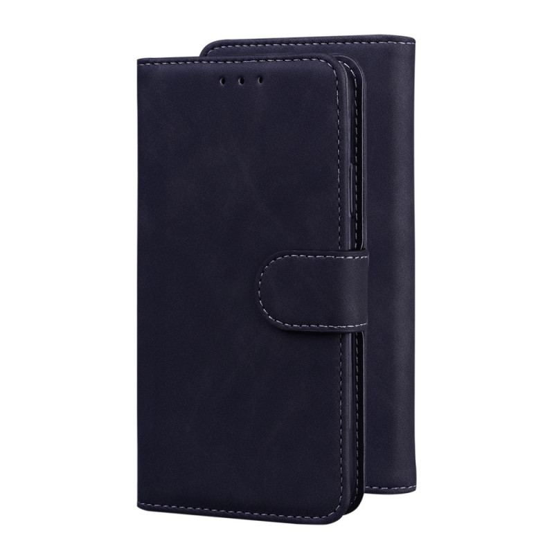 Capa Flip Para Xiaomi 11T / 11T Pro Efeito Couro Monocromático