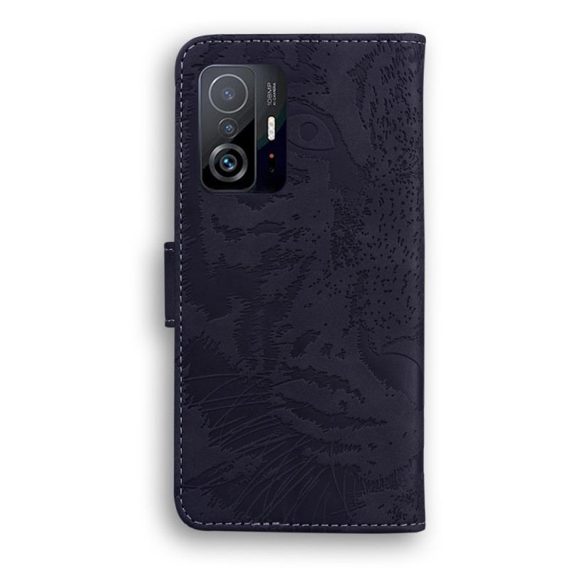 Capa Flip Para Xiaomi 11T / 11T Pro Estampa Cara De Tigre